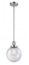 Innovations Lighting 201S-PC-G204-8 - Beacon - 1 Light - 8 inch - Polished Chrome - Stem Hung - Mini Pendant