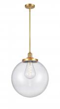 Innovations Lighting 201S-SG-G204-16 - Beacon - 1 Light - 16 inch - Satin Gold - Stem Hung - Pendant