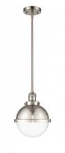 Innovations Lighting 201S-SN-HFS-82-SN - Hampden - 1 Light - 9 inch - Brushed Satin Nickel - Stem Hung - Mini Pendant