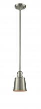 Innovations Lighting 201S-SN-M9-SN - Addison - 1 Light - 5 inch - Brushed Satin Nickel - Stem Hung - Mini Pendant