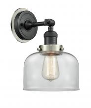 Innovations Lighting 203BK-BPSN-HRSN-G72 - Bell - 1 Light - 8 inch - Matte Black - Sconce