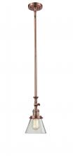 Innovations Lighting 206-AC-G62-LED - Cone - 1 Light - 6 inch - Antique Copper - Stem Hung - Mini Pendant