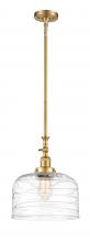 Innovations Lighting 206-SG-G713-L - Bell - 1 Light - 12 inch - Satin Gold - Stem Hung - Adjustable Mini Pendant