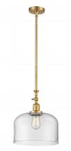 Innovations Lighting 206-SG-G72-L - Bell - 1 Light - 12 inch - Satin Gold - Stem Hung - Adjustable Mini Pendant