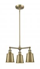 Innovations Lighting 207-AB-M9-AB-LED - Addison - 3 Light - 19 inch - Antique Brass - Stem Hung - Chandelier