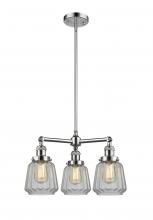 Innovations Lighting 207-PC-G142-LED - Chatham - 3 Light - 24 inch - Polished Chrome - Stem Hung - Chandelier