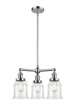 Innovations Lighting 207-PC-G182-LED - Canton - 3 Light - 18 inch - Polished Chrome - Stem Hung - Chandelier