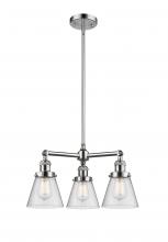 Innovations Lighting 207-PC-G64-LED - Cone - 3 Light - 19 inch - Polished Chrome - Stem Hung - Chandelier