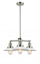 Innovations Lighting 207-PN-G1-LED - Halophane - 3 Light - 22 inch - Polished Nickel - Stem Hung - Chandelier