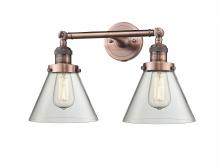 Innovations Lighting 208-AC-G42-LED - Cone - 2 Light - 18 inch - Antique Copper - Bath Vanity Light