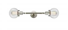 Innovations Lighting 208L-SN-G202-6 - Beacon - 2 Light - 6 inch - Brushed Satin Nickel - Bath Vanity Light