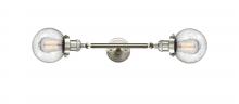 Innovations Lighting 208L-SN-G204-6 - Beacon - 2 Light - 6 inch - Brushed Satin Nickel - Bath Vanity Light