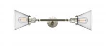 Innovations Lighting 208L-SN-G42 - Cone - 2 Light - 8 inch - Brushed Satin Nickel - Bath Vanity Light