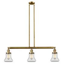 Innovations Lighting 213-BB-G192 - Bellmont - 3 Light - 39 inch - Brushed Brass - Stem Hung - Island Light