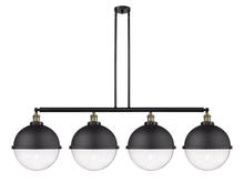 Innovations Lighting 214-BAB-HFS-124-BK-LED - Hampden - 4 Light - 58 inch - Black Antique Brass - Stem Hung - Island Light