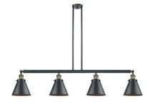 Innovations Lighting 214-BAB-M13-BK-LED - Appalachian - 4 Light - 52 inch - Black Antique Brass - Stem Hung - Island Light