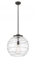 Innovations Lighting 221-1S-OB-G1213-16 - Athens Deco Swirl - 1 Light - 16 inch - Oil Rubbed Bronze - Stem Hung - Pendant