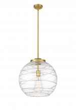 Innovations Lighting 221-1S-SG-G1213-16 - Athens Deco Swirl - 1 Light - 16 inch - Satin Gold - Stem Hung - Pendant