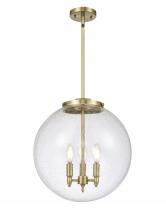 Innovations Lighting 221-3S-AB-G204-16-LED - Beacon - 3 Light - 16 inch - Antique Brass - Cord hung - Pendant