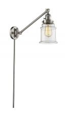 Innovations Lighting 237-SN-G182 - Canton - 1 Light - 8 inch - Brushed Satin Nickel - Swing Arm