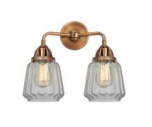 Innovations Lighting 288-2W-AC-G142 - Chatham - 2 Light - 14 inch - Antique Copper - Bath Vanity Light