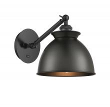 Innovations Lighting 317-1W-BK-M14-BK - Adirondack - 1 Light - 8 inch - Matte Black - Sconce