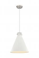 Innovations Lighting 410-1PL-SN-M411-16W - Newton Cone - 1 Light - 16 inch - Satin Nickel - Cord hung - Pendant