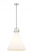 Innovations Lighting 410-1SL-PN-G411-18WH - Newton Cone - 1 Light - 18 inch - Polished Nickel - Pendant