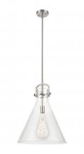Innovations Lighting 410-1SL-SN-G411-16CL - Newton Cone - 1 Light - 16 inch - Satin Nickel - Pendant