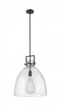 Innovations Lighting 411-1SL-BK-G412-16SDY - Newton Bell - 1 Light - 16 inch - Matte Black - Pendant