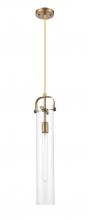 Innovations Lighting 413-1PS-BB-G413-1S-4CL - Pilaster - 1 Light - 4 inch Glass - Brushed Brass - Pendant