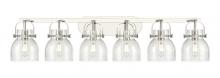 Innovations Lighting 423-6W-PN-G412-6SDY - Pilaster II Bell - 6 Light - 46 inch - Polished Nickel - Bath Vanity Light