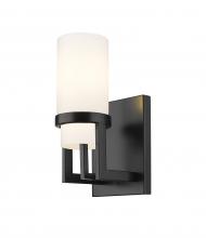 Innovations Lighting 426-1W-BK-G426-8WH - Utopia - 1 Light - 5 inch - Matte Black - Sconce