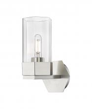 Innovations Lighting 427-1W-SN-G427-9CL - Claverack - 1 Light - 6 inch - Satin Nickel - Sconce