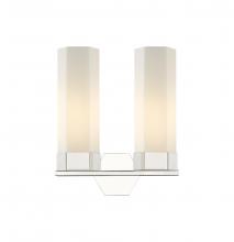 Innovations Lighting 427-2W-PN-G427-14WH - Claverack - 2 Light - 13 inch - Polished Nickel - Bath Vanity Light