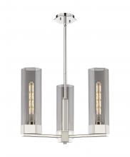 Innovations Lighting 427-3CR-PN-G427-14SM - Claverack - 3 Light - 22 inch - Polished Nickel - Pendant