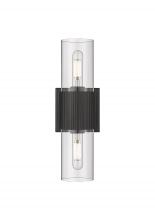 Innovations Lighting 428-2WL-BK-G428-7CL - Bolivar - 2 Light - 5 inch - Matte Black - Bath Vanity Light