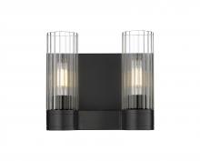 Innovations Lighting 429-2W-BK-G429-8CL - Empire - 2 Light - 11 inch - Matte Black - Bath Vanity Light