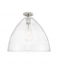 Innovations Lighting 434-1F-PN-GBD-164 - Crown Point - 1 Light - 16 inch - Polished Nickel - Flush Mount