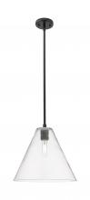Innovations Lighting 434-1S-BK-GBC-122 - Crown Point - 1 Light - 12 inch - Matte Black - Pendant