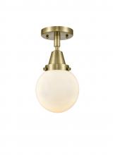 Innovations Lighting 447-1C-AB-G201-6 - Beacon - 1 Light - 6 inch - Antique Brass - Semi-Flush Mount