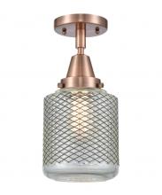 Innovations Lighting 447-1C-AC-G262 - Stanton - 1 Light - 6 inch - Antique Copper - Semi-Flush Mount