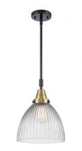 Innovations Lighting 447-1S-BAB-G222 - Seneca Falls - 1 Light - 10 inch - Black Antique Brass - Mini Pendant