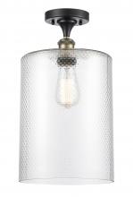 Innovations Lighting 516-1C-BAB-G112-L - Cobbleskill - 1 Light - 9 inch - Black Antique Brass - Semi-Flush Mount