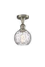 Innovations Lighting 516-1C-SN-G1215-6 - Athens Water Glass - 1 Light - 6 inch - Brushed Satin Nickel - Semi-Flush Mount