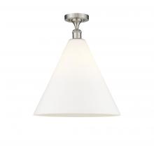 Innovations Lighting 516-1C-SN-GBC-161 - Berkshire - 1 Light - 16 inch - Brushed Satin Nickel - Semi-Flush Mount