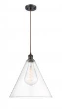 Innovations Lighting 516-1P-OB-GBC-162 - Berkshire - 1 Light - 16 inch - Oil Rubbed Bronze - Cord hung - Pendant