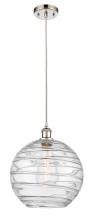 Innovations Lighting 516-1P-PN-G1213-12 - Athens Deco Swirl - 1 Light - 12 inch - Polished Nickel - Cord hung - Mini Pendant