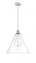 Innovations Lighting 516-1P-WPC-GBC-162 - Berkshire - 1 Light - 16 inch - White Polished Chrome - Cord hung - Pendant