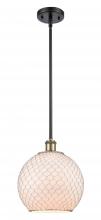 Innovations Lighting 516-1S-BAB-G121-10CSN - Farmhouse Chicken Wire - 1 Light - 10 inch - Black Antique Brass - Mini Pendant